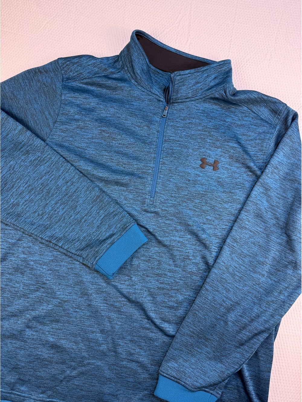 Under Armour Men's XXL ColdGear Armour Fleece 1/2 Zip Blue Heather Pullover